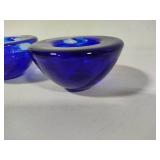 Pair of Kosta Boda Art Glass Candle Holders