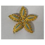 Stamped Sarah Coventry Ocean Star Brooch & Matching Earrings