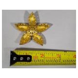 Stamped Sarah Coventry Ocean Star Brooch & Matching Earrings