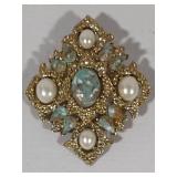 Stamped Sarah Coventry Remembrance Brooch