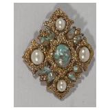 Stamped Sarah Coventry Remembrance Brooch