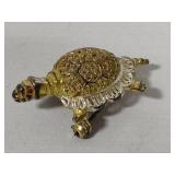 Sterling Filigree Turtle Brooch
