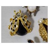 Lot of Bug Brooches