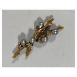 Joan Rivers Stamped Willow Branch Brooch