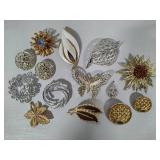 Lot of Sarah Coventry Stamped Brooches/Earrings/Pendant