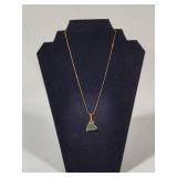 14K Moldavite Pendant