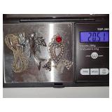 Sterling/925 Stamped Brooches