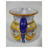 Mexican Talavara Hand Painted Pitcher - Signed