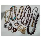 Assorted Brown Tone Costume Necklaces