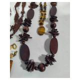 Assorted Brown Tone Costume Necklaces