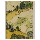 Susan Hunt-Wulkowicz Hand Colored Lithograph "Uphill" - Signed/Numbered