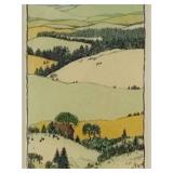 Susan Hunt-Wulkowicz Hand Colored Lithograph "Uphill" - Signed/Numbered