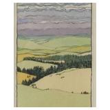 Susan Hunt-Wulkowicz Hand Colored Lithograph "Uphill" - Signed/Numbered