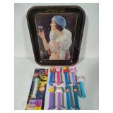 Vintage Pez Dispensers & Coca Cola Tray