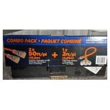 Prime 50ft Extension Cord-2-pack & 2ft Triple Tap Adapter