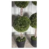 57" Artificial Triple Ball Boxwood Topiary Tree - 2 Trees