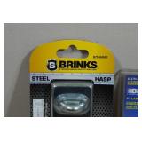 Brinks Steel Hasp and 5" Large Hinged Hasp