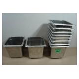 *10* Stainless Steel Pans - 6.5"X7"5.5"