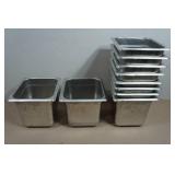 *10* Stainless Steel Pans - 6.5"X7"5.5"