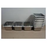 *10* Stainless Steel Pans - 6.5"x7"x4"