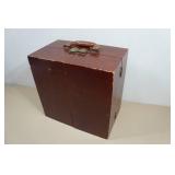 Vintage 1980s Cracker Barrel Porcelain Doll Wardrobe Trunk