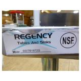 Regency Commercial Stainless Steel Prep Table with Built-In Infrared Food Warmer Over Shelf