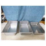 3 Perforated Full Size Steam Table Pans