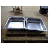 2 Stainless Steel Prep Table Drawers