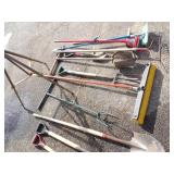 Garden tools, Sprinkler, Shovels, Brooms, Weeders and more