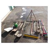 Garden tools, Sprinkler, Shovels, Brooms, Weeders and more