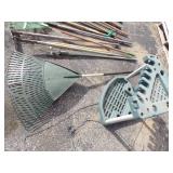 Garden Tools, Rakes, Hoes, Tool Rack, and more