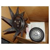 Mantis Tiller with extra blades and wheels