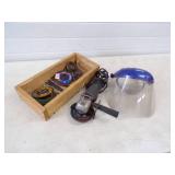 Hand Grinder with Grinding Wheels and Face Sheild