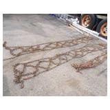 Pair of Tractor Chains with parts chain Heavy tire chains for an H or M Farmall. Size 12.5 x 38 or 13.6 c 38" wheels.