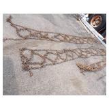 Pair of Tractor Chains with parts chain Heavy tire chains for an H or M Farmall. Size 12.5 x 38 or 13.6 c 38" wheels.