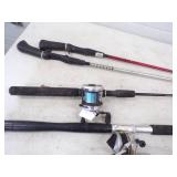 6 Fishing Rods and 3 Reels