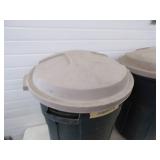 Pair of 32 Gallon Garbage Cans