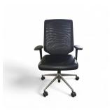 Halcon 14ft Conference Table, Outlets in each Drawer  w/ 12 Leather Mesh Back Fully Adjustable Vitra Chairs Valued $22,000
