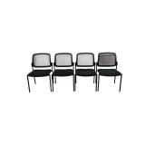 Mesh Black Stackable Chairs