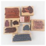 Wooden Rubber Stamp Set - Baby Theme: It