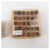 Hero Arts Dot-Letter Alphabet Set LL100 & Dot-Number Set LL101 - 30 Letter Stamps & 10 Numbers