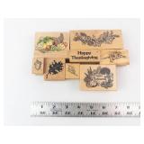 Thanksgiving Wood Block Stamp Set (Lot of 9)