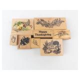 Thanksgiving Wood Block Stamp Set (Lot of 9)