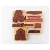 Rubber Stamps - Bear & Get Well Wood Block Set (Lot of 9)