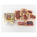 Fly Fishing Rubber Stamp Set - 16 Teeny Weeny Stamps - Personal Stamp Exchange