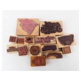 Wooden Rubber Stamp Set on Blocks - Graduation & Inspirational Quotes