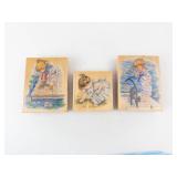 Vintage Rubber Stamp Blocks - Wood Mounted Kids by Pond Scenes (Lot of 3)