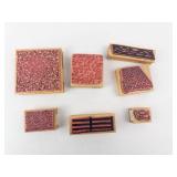 Rubber Texture Stamp Set - Pattern Blocks (Lot of 7)