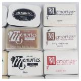 Memories Ink Pads - Dye Inkpad & Embossing Inkpad, Acid-Free, Assorted Colors Group of 12