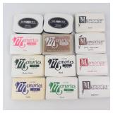 Memories Ink Pads - Dye Inkpad & Embossing Inkpad, Acid-Free, Assorted Colors Group of 12